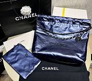 Kitlife Chanel 22 Large White Handbag Blue - 35cm - 1