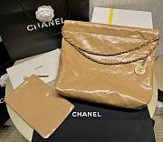 Kitlife Chanel 22 Large White Handbag mustard color  - 35cm - 1