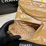 Kitlife Chanel 22 Large White Handbag mustard color  - 35cm - 6