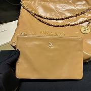 Kitlife Chanel 22 Large White Handbag mustard color  - 35cm - 5