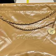 Kitlife Chanel 22 Large White Handbag mustard color  - 35cm - 3