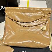 Kitlife Chanel 22 Large White Handbag mustard color  - 35cm - 2