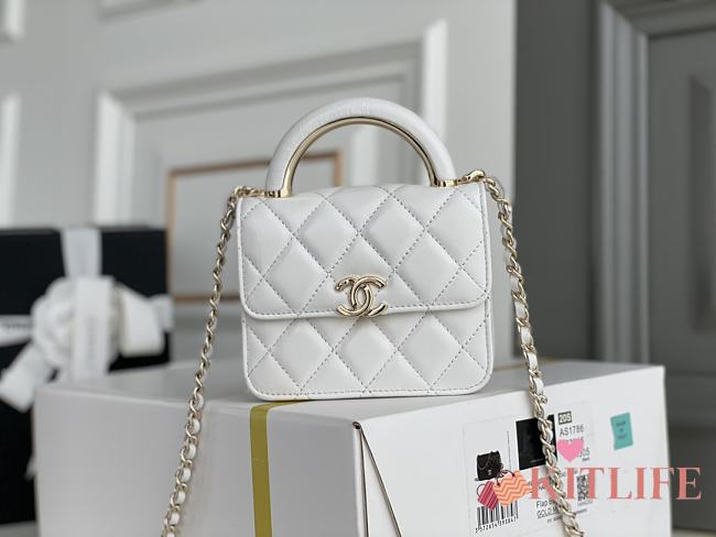 Ktilife Chanel Chain Bag (Black, White, Green, Grey, Pink) - 12.5x9.5x3.5cm - 1