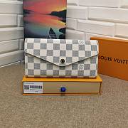 Kitlife Louis Vuitton Sarah Wallet Damier Azur - N63208 - 19 x 10.5 x 2.5 cm  - 4