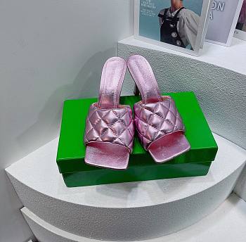 Kitlife Bottega Veneta quilted sandals padded pink