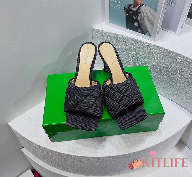 Kitlife Bottega Veneta quilted sandals padded black - 1