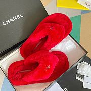 Kitlife Chanel Fuzzy Slippers (Black,White,Pink,Red,Yellow) - 2