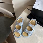 Kitlife Chanel Cloth Dad Sandal (Black,Blue) - 2