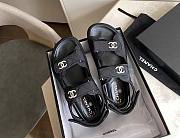 Kitlife Chanel Cloth Dad Sandal (Black,Blue) - 1