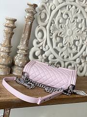 Kitlife Chanel Le Boy Old Medium Lambskin Leather Light Pink - 25cm - 5