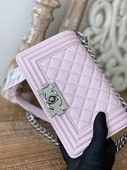 Kitlife Chanel Le Boy Small Lambskin Leather Light Pink - 20cm - 3