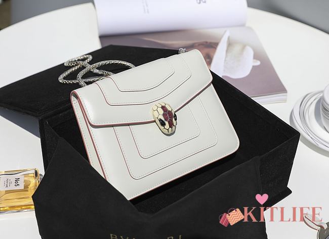 Kitlife Bvlgari Serpenti Crossbody White Bag - 351079 - 20*14.5*5cm - 1
