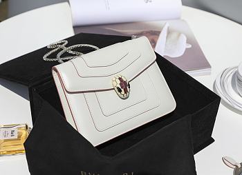 Kitlife Bvlgari Serpenti Crossbody White Bag - 351079 - 20*14.5*5cm