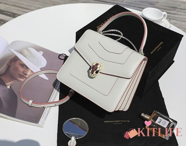 Kitlife Bvlgari Serpenti Crossbody White Bag - 2479 - 18*16*10cm - 1