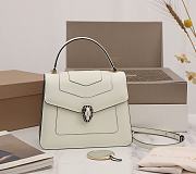 Kitlife Bvlgari Serpenti Forever Top Handle White Bag - 383309 - 22.5×18.5×11cm - 1