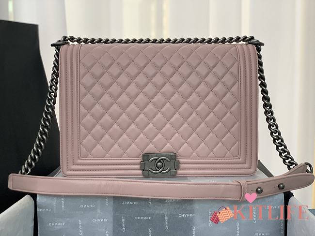 Kitlife Chanel Le Boy Large Lambskin Pink Leather - 30cm - 1