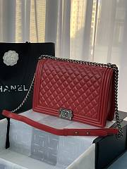 Kitlife Chanel Le Boy Large Lambskin Red Leather - 30cm - 1