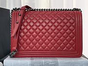 Kitlife Chanel Le Boy Large Lambskin Red Leather - 30cm - 4