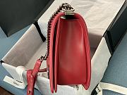 Kitlife Chanel Le Boy Large Lambskin Red Leather - 30cm - 3