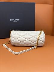 Kitlife YSL Mini Tube Bag in Quilted Lambskin White - 20x10x10cm - 2