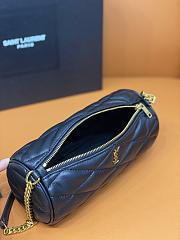 Kitlife YSL Mini Tube Bag in Quilted Lambskin Black - 20x10x10cm - 2