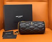 Kitlife YSL Mini Tube Bag in Quilted Lambskin Black - 20x10x10cm - 1
