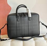 Kitlife Burberry Check And Leather Briefcase Dark Birch - 38 x 9 x 28cm - 1