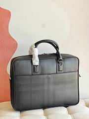 Kitlife Burberry Check And Leather Briefcase Dark Birch - 38 x 9 x 28cm - 5