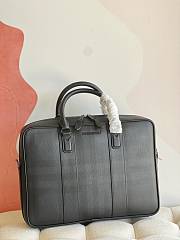 Kitlife Burberry Check And Leather Briefcase Dark Birch - 38 x 9 x 28cm - 3