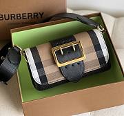 Kitlife Burberry Buckle Bag in House Check And Leather Black - 19.5*12*5CM - 1