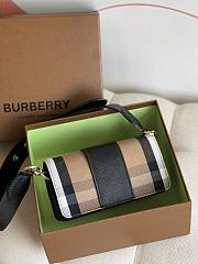 Kitlife Burberry Buckle Bag in House Check And Leather Black - 19.5*12*5CM - 6