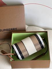 Kitlife Burberry Buckle Bag in House Check And Leather Red - 19.5*12*5CM - 4