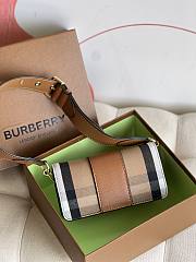 Kitlife Burberry Buckle Bag in House Check And Leather Brown - 19.5*12*5CM - 3