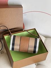 Kitlife Burberry Buckle Bag in House Check And Leather Brown - 19.5*12*5CM - 2