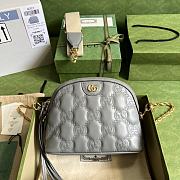 Kitlife Gucci GG Matelasse Leather Shoulder Bag grey - 23.5*19*8cm - 1