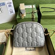 Kitlife Gucci GG Matelasse Leather Shoulder Bag grey - 23.5*19*8cm - 4