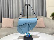 Kitlife Dior Saddle Light Blue Grained Calfskin Color Hardware - 25.5 x 20 x 6.5 CM - 1