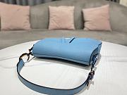 Kitlife Dior Saddle Light Blue Grained Calfskin Color Hardware - 25.5 x 20 x 6.5 CM - 4