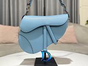 Kitlife Dior Saddle Light Blue Grained Calfskin Color Hardware - 25.5 x 20 x 6.5 CM - 2