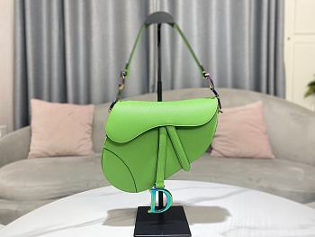 Kitlife Dior Saddle Light Green Grained Calfskin Color Hardware - 25.5 x 20 x 6.5 CM