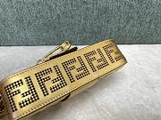 Kitlife Fendace Brooch Mini Baguette in gold perforated keather - 28x15x7xcm - 2