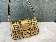 Kitlife Fendace Brooch Mini Baguette in gold perforated keather - 28x15x7xcm - 5