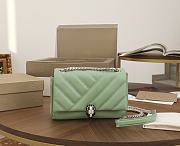 	 KITLIFE BULGARI SERPENTI CABOCHON GREEN SHOULDER BAG - 22.5X15X10cm - 1