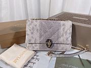 KITLIFE BULGARI SERPENTI CABOCHON METALIC KARUNG SKIN BAG - 22.5X15X10cm - 1