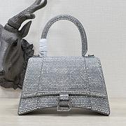 Kitlife Balenciaga Hourglass Rhinestones Bag Silver - 23cm - 1