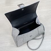 Kitlife Balenciaga Hourglass Rhinestones Bag Silver - 23cm - 2