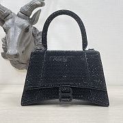 Kitlife Balenciaga Hourglass Rhinestones Bag Black - 23cm - 1