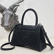 Kitlife Balenciaga Hourglass Rhinestones Bag Black - 23cm - 5