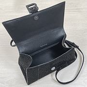Kitlife Balenciaga Hourglass Rhinestones Bag Black - 23cm - 4
