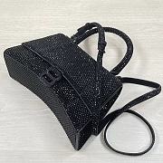 Kitlife Balenciaga Hourglass Rhinestones Bag Black - 23cm - 3